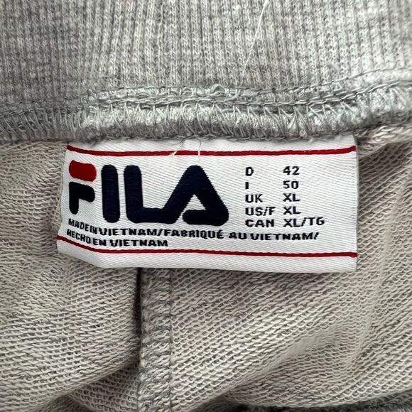 Fila Rib Cuffed Jogger Pants Elastic Tie Waist - Picture 8 of 8